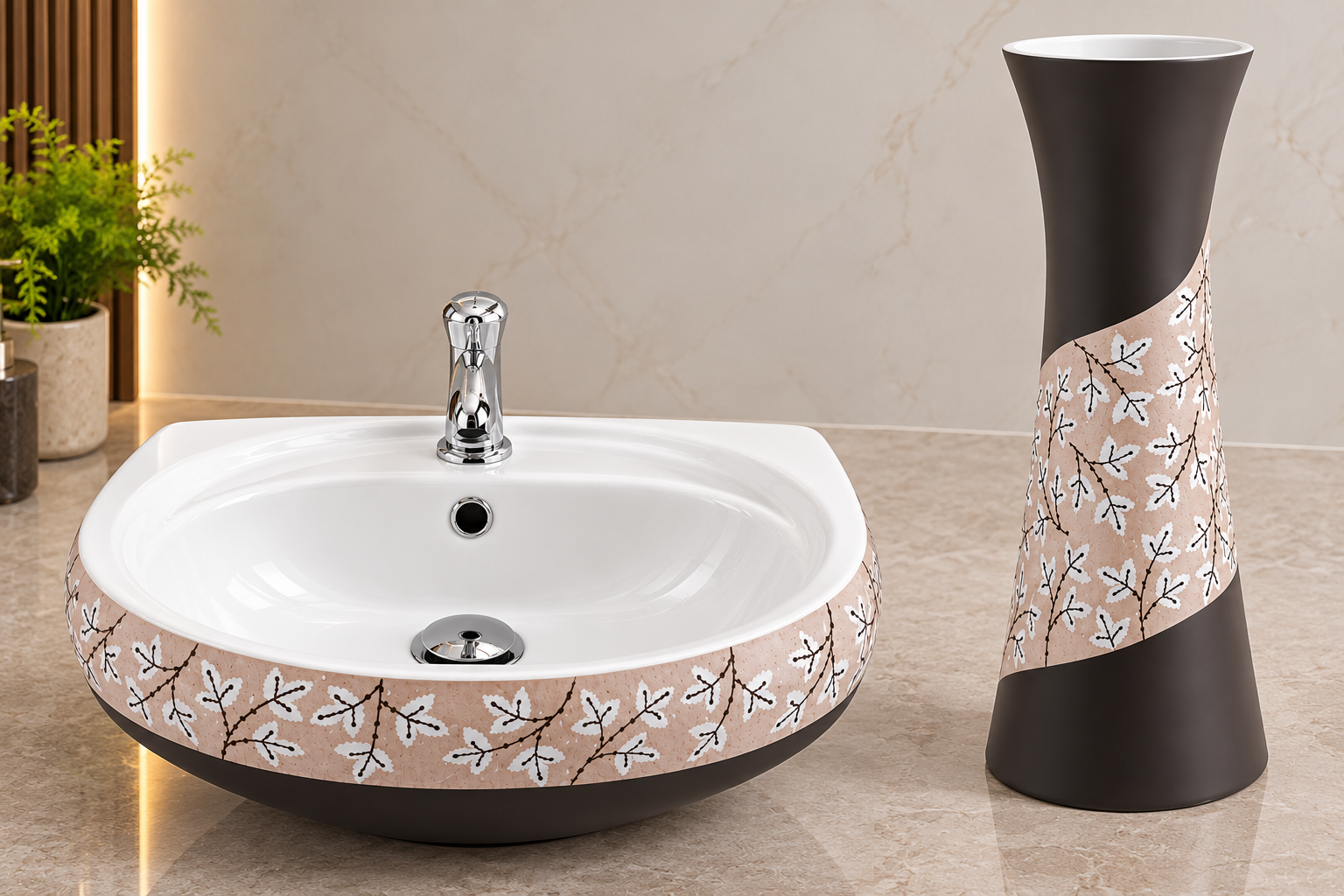 Sonet RP-1065, washbasin with pedestal (view 3)